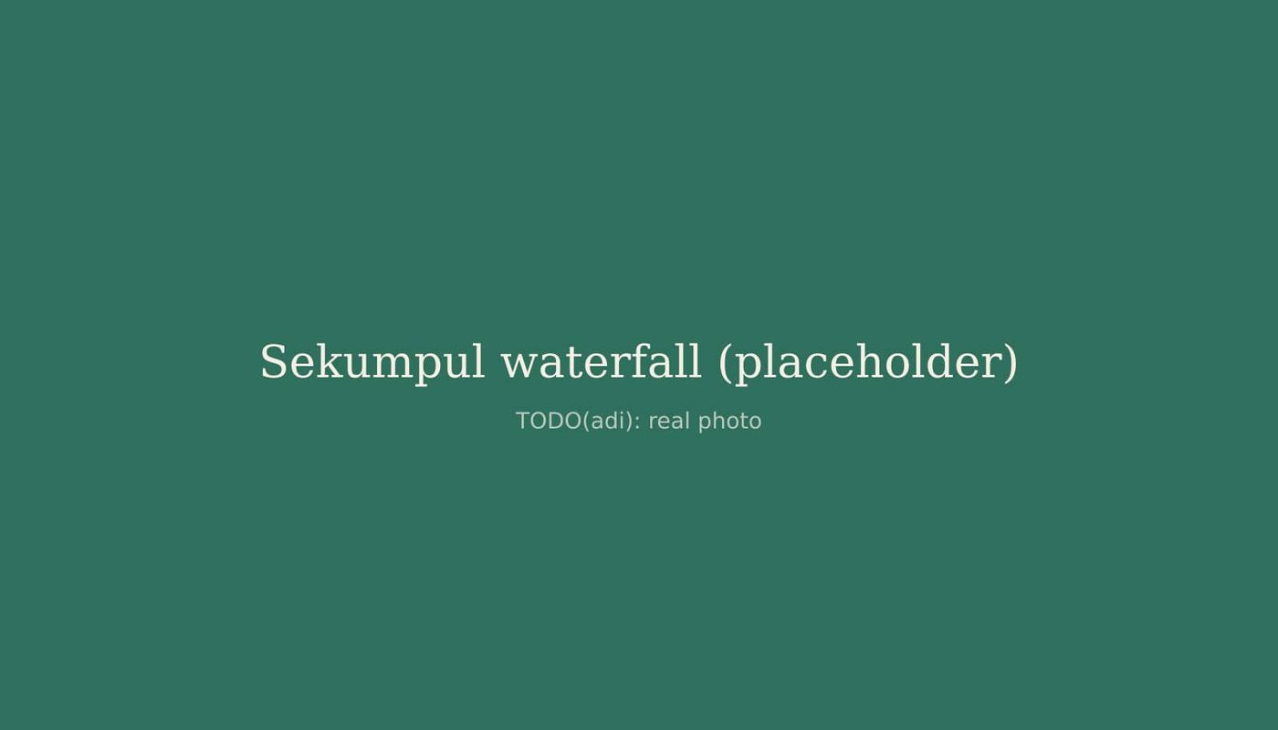 Sekumpul waterfall dropping through jungle in North Bali